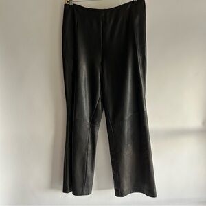 Danier Vintage Smooth Leather Black Pants sz 12